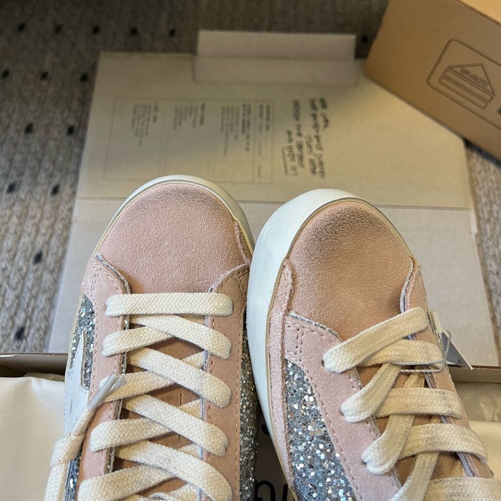 Golden Goose silver sequin flat shoes board shoes - Picture 5 of 7